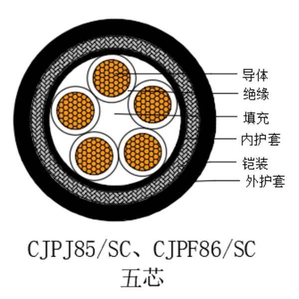 铜芯交联聚乙烯绝缘低烟无卤船用控制电缆-CKJPJ85/SC-150/250V、CKJPF86/SC-150/250V